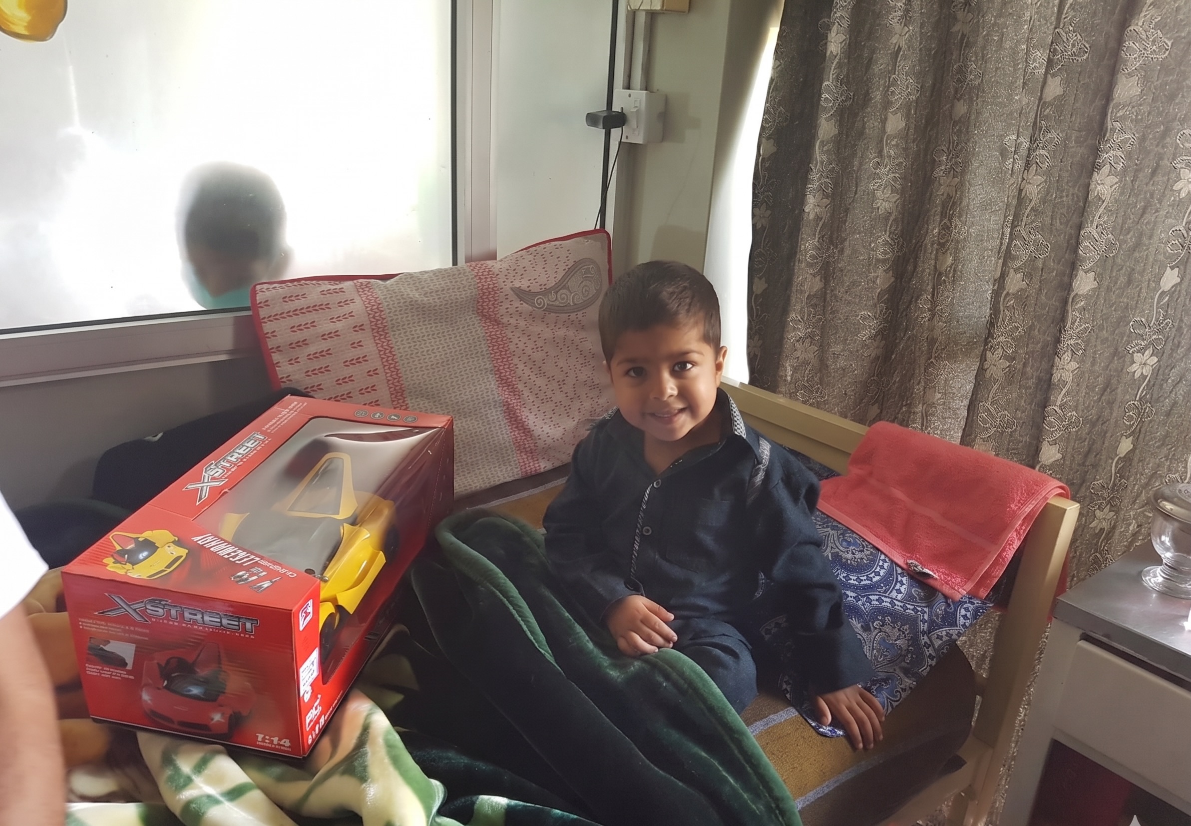 A young cancer patient receiving treatment funded by Zakat donations